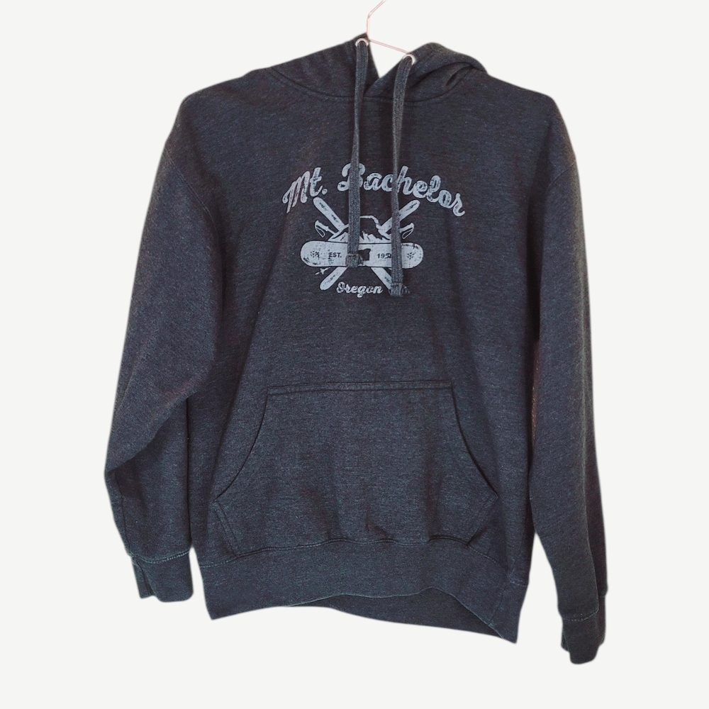 Smart Blanks Mt. Bachelor Oregon Grey Hoodie Size M